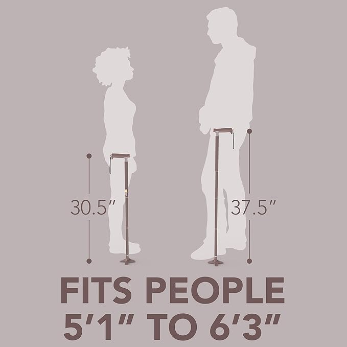 Michael Graves Quick Fold Walking Cane for Men and Women - Foldable Walking Stick for Stability and Style - Collapsible Folding Cane - Walking Sticks for Seniors & Adults