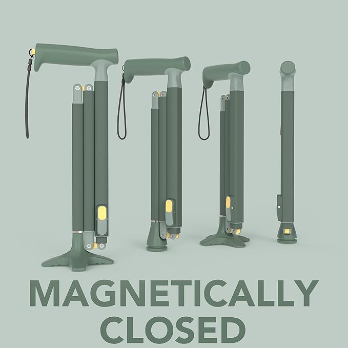 Michael Graves Quick Fold Walking Cane for Men and Women - Foldable Walking Stick for Stability and Style - Collapsible Folding Cane - Walking Sticks for Seniors & Adults