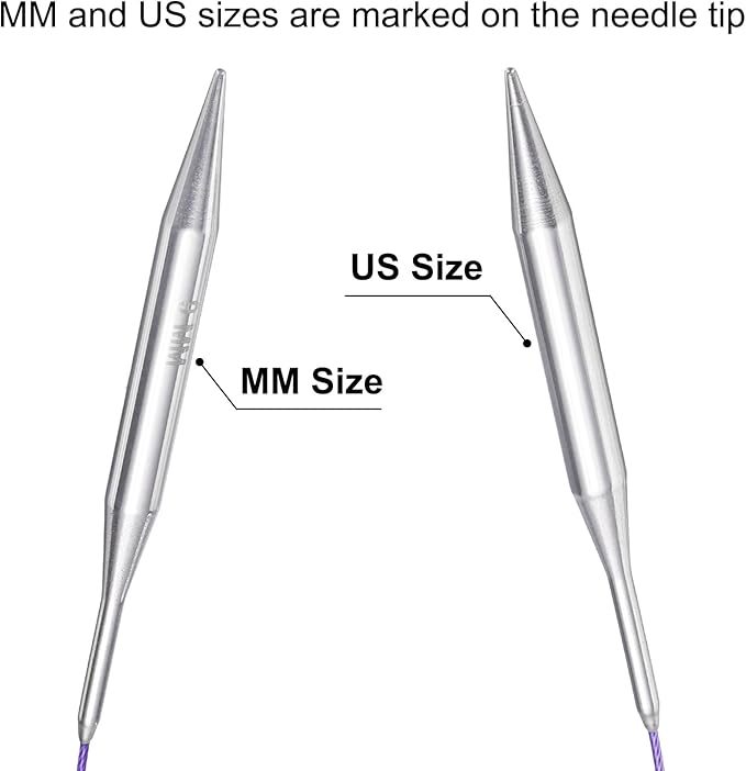 uxcell Size US 13 (9mm) Knitting Needles Circular Needle 16 Inch(40cm) Round Metal Stainless Steel Needle for Handmade Projects DIY Knitting