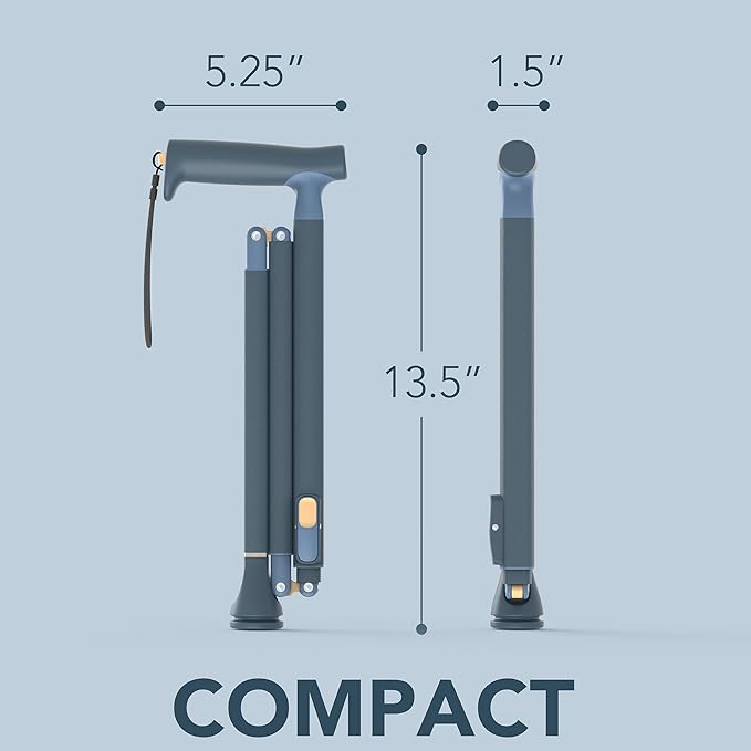 Michael Graves Quick Fold Walking Cane for Men and Women - Foldable Walking Stick for Stability and Style - Collapsible Folding Cane - Walking Sticks for Seniors & Adults