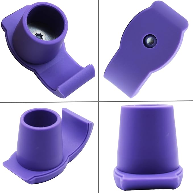 Magicorange Walker Glide Skis, 4 Pcs Universal Fit Walker ski Glides,Easy to Use Rubber Walker Glides,Walker Feet Replacement (Purple)