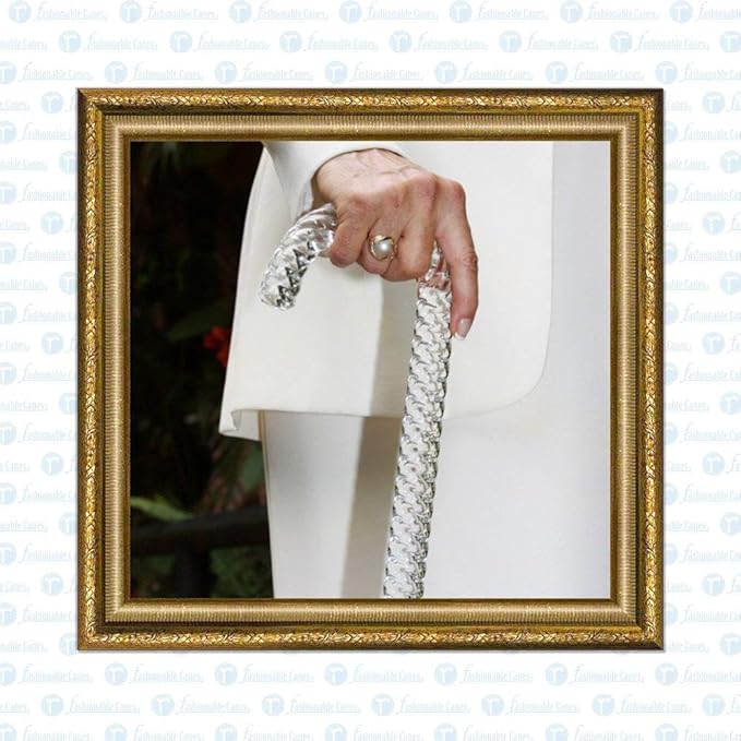 Royal RC Canes Elegant Acrylic Walking Cane – Lightweight Lucite Derby & J Handle Stick for Men & Women – Stylish, Unique Transparent Design Look with Rubber Tip