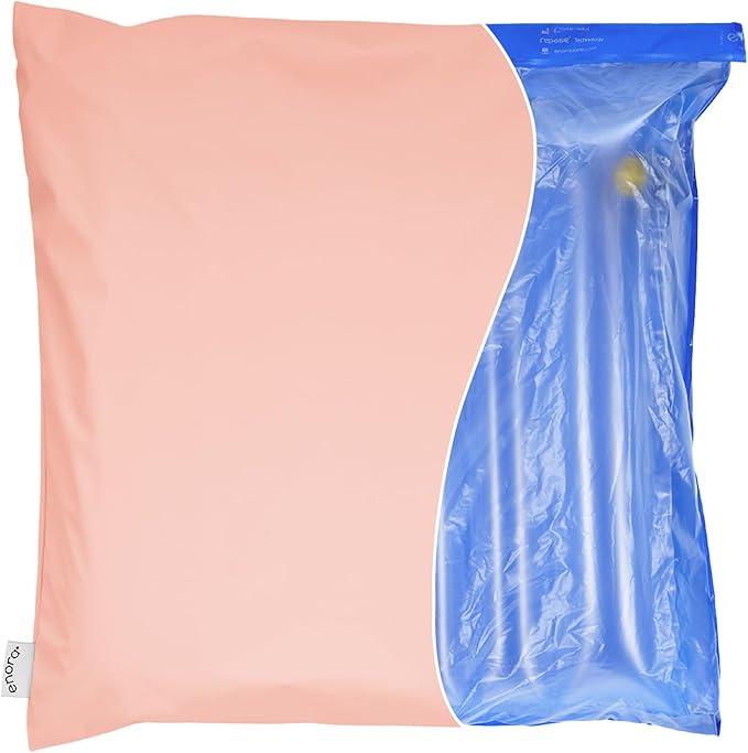 ENORA Air Cushion (Relieving Peach) – Pressure Relief Seat Cushion for Sciatica, Tailbone & Back Pain | Orthopedic Inflatable Chair Support for Office, Travel, Wheelchair & Post-Surgery Use