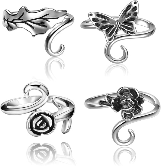 Namifin Crochet Ring for Fingure Adjustable Crochet Tension Ring Yarn Tension Rings Easy Crocheting Crochet Accessories Mother Grandma Thanksgiving Presents