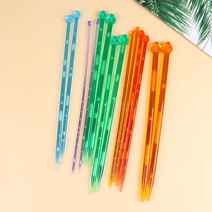 LIGHTAOTAO Acrylic Knitting Needle Lightweight Smooth Surface Knitting Rods Sweaters Scarves Carpets Beginner Friendly Yarn Tool