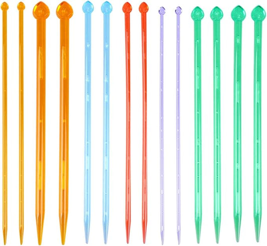 LIGHTAOTAO Acrylic Knitting Needle Lightweight Smooth Surface Knitting Rods Sweaters Scarves Carpets Beginner Friendly Yarn Tool