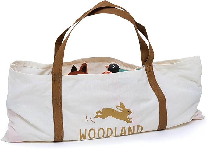 Tender Leaf Toys - Woodland Indoor Croquet Set - 17 Piece Portable Wooden Forest Themed Sports Toy for Boys and Girls - Boost Motor Skills and Hand-Eye Coordination - Interactive Family Game - Age 3+