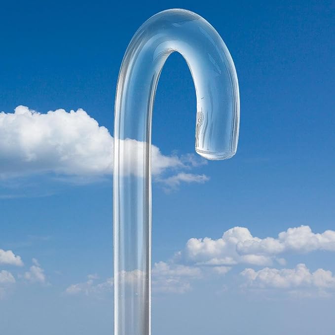 Royal RC Canes Elegant Acrylic Walking Cane – Lightweight Lucite Derby & J Handle Stick for Men & Women – Stylish, Unique Transparent Design Look with Rubber Tip