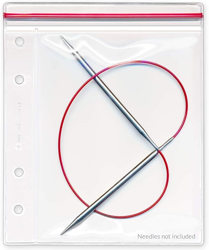 StoreSMART - Top Side Zipper Case for Your Circular Knitting Needles - 25-Pack - 5" x 6 1/2" - R3331-KNIT-25