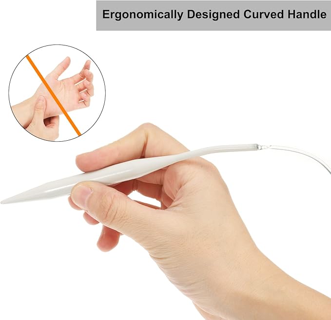 uxcell Aluminum Circular Knitting Needle US Size 32 Inch (80cm) Length Size US 6 (4mm) Round Knitting Needle for Handmade Projects DIY Knitting