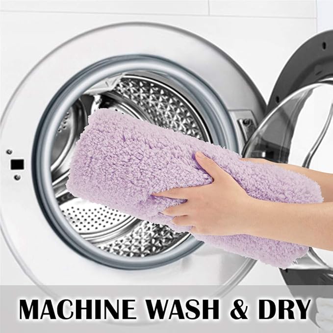 Suchtale Large Bathroom Rug Extra Soft and Absorbent Shaggy Bathroom Mat (24 x 40, Lavender) Machine Washable Microfiber Bath Mat for Bath, Non Slip Bath Mat, Bath Floor Mats Rubber Back