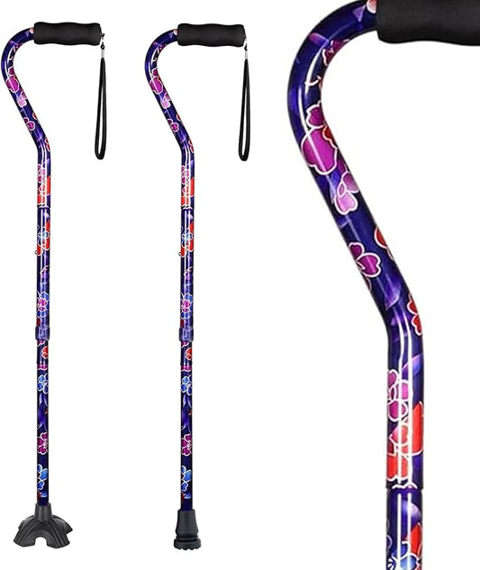 Elegant Walking Cane for Women, Foldable & Adjustable Cane for Seniors with Self-Standing Tip | Lightweight Mobility Aid for Stability & Balance Support