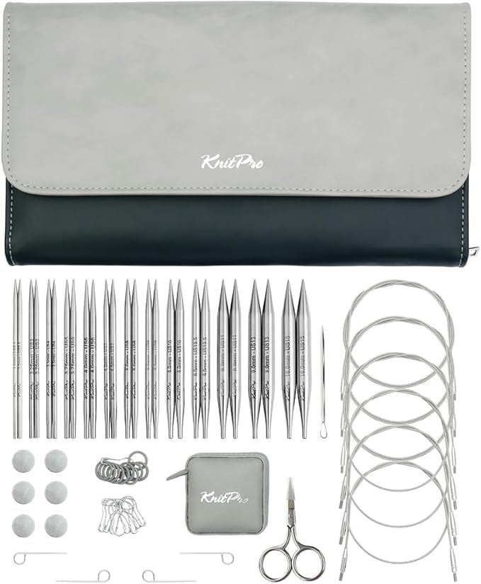 KnitPro Stelo Grande Special Interchangeable Needle Set 4" (10cm) | 13 US Sizes (2.5 to 15)