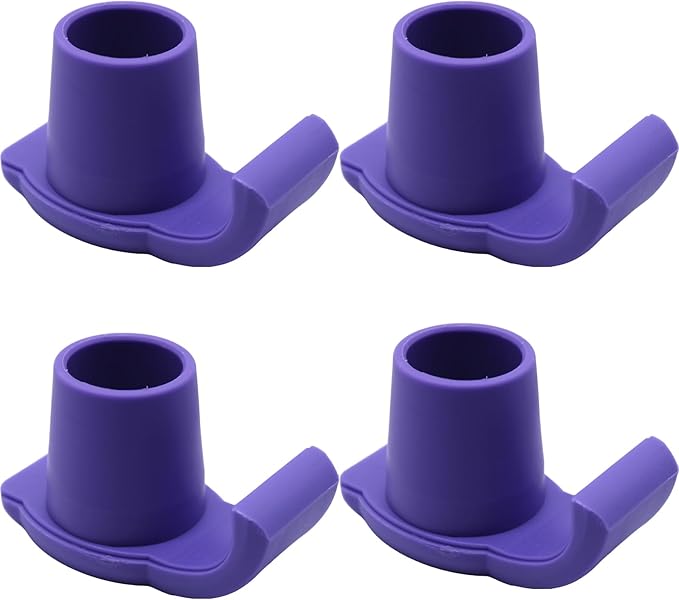 Magicorange Walker Glide Skis, 4 Pcs Universal Fit Walker ski Glides,Easy to Use Rubber Walker Glides,Walker Feet Replacement (Purple)