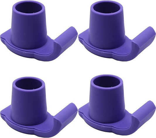 Magicorange Walker Glide Skis, 4 Pcs Universal Fit Walker ski Glides,Easy to Use Rubber Walker Glides,Walker Feet Replacement (Purple)