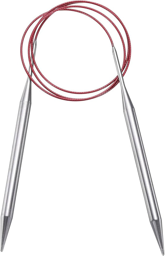 uxcell Size US 11 (8mm) Knitting Needles Circular Needle 40 Inch(100cm) Round Metal Stainless Steel Needle for Handmade Projects DIY Knit Blankets