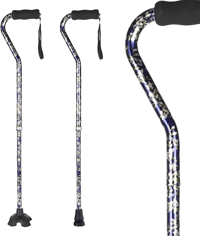 Elegant Walking Cane for Women, Foldable & Adjustable Cane for Seniors with Self-Standing Tip | Lightweight Mobility Aid for Stability & Balance Support