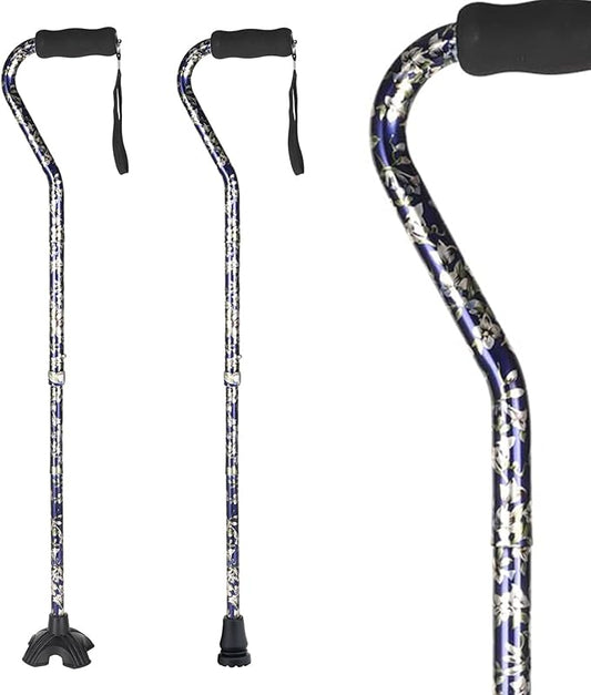 Elegant Walking Cane for Women, Foldable & Adjustable Cane for Seniors with Self-Standing Tip | Lightweight Mobility Aid for Stability & Balance Support