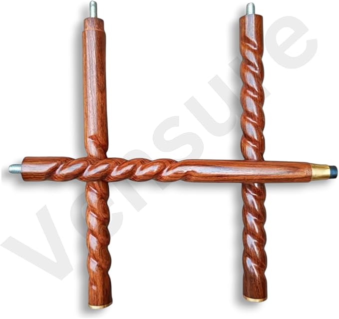 Antique Spiral Brown Wooden Walking Stick with Silver Brass Designer Parrot Handle Walking Wooden Cane for Gift Men & Women