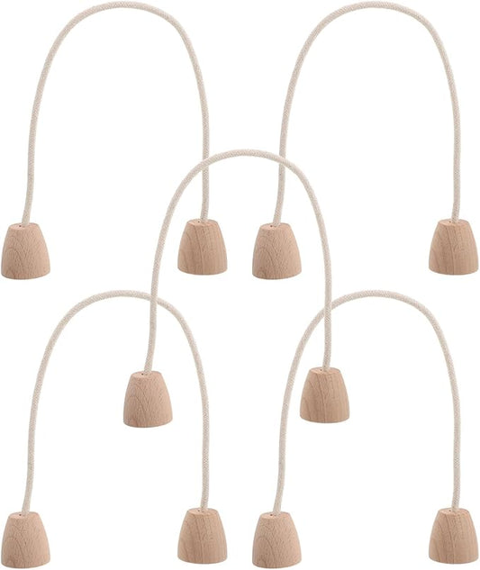 5pcs Cotton Rope Croquet Wickets with Base Adjustable Weather-Resistant Lawn Game for Garden Home Outdoor Play and Easy Storage