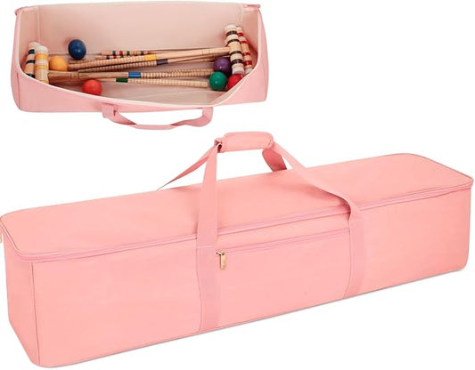 39'' Croquet Set Storage Bag, Travel Sports Duffle Bag Large Capacity Sports Equipment Sturdy Carrying Bags for Holding 6 or 8 Players Set, Chirstmas Gift Ideas (Bag Only)
