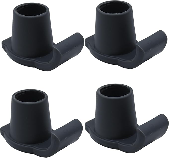 Magicorange Walker Glide Skis, 4 Pcs Universal Fit Walker ski Glides,Easy to Use Rubber Walker Glides,Walker Feet Replacement (Black)