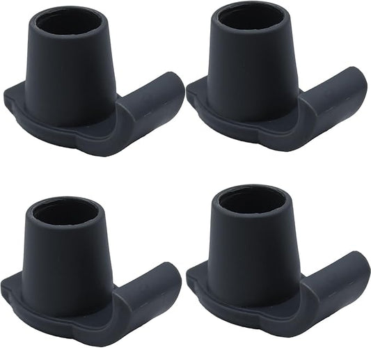 Magicorange Walker Glide Skis, 4 Pcs Universal Fit Walker ski Glides,Easy to Use Rubber Walker Glides,Walker Feet Replacement (Black)