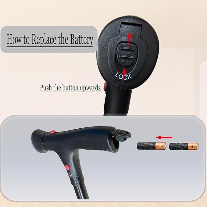 2026 New Smart Walking Cane, Upgrade Smart Walking Canes for Men Women with Alarm, with Light, Foldable Dual Handles, Adjustable Canes for Elderly, Gift for Veterans & Parents