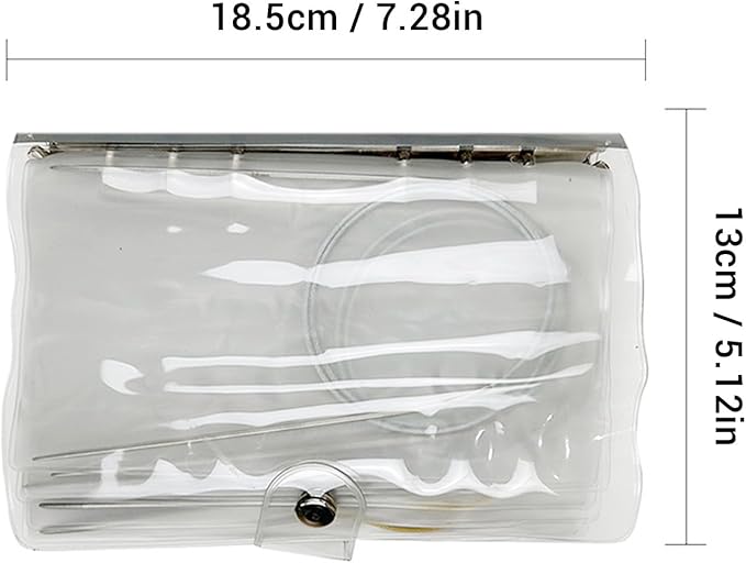 TOPINCN 11 Pcs Stainless Steel Circular Knitting Needles Set 2-8mm 80cm Semi Pointed Design Flexible Tubular Construction for Knitting Scarves Hats Sweaters