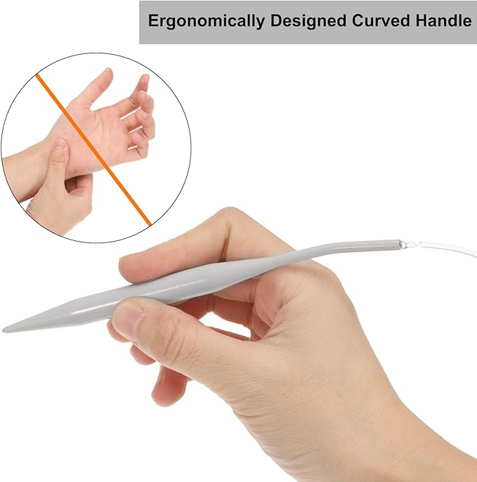 uxcell Aluminum Circular Knitting Needle 24 Inch (60cm) Length Size US 1.5 (2.5mm) Round Knitting Needle for Handmade Projects DIY Knitting