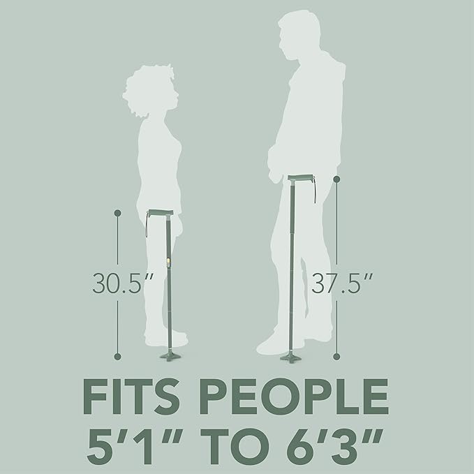 Michael Graves Quick Fold Walking Cane for Men and Women - Foldable Walking Stick for Stability and Style - Collapsible Folding Cane - Walking Sticks for Seniors & Adults