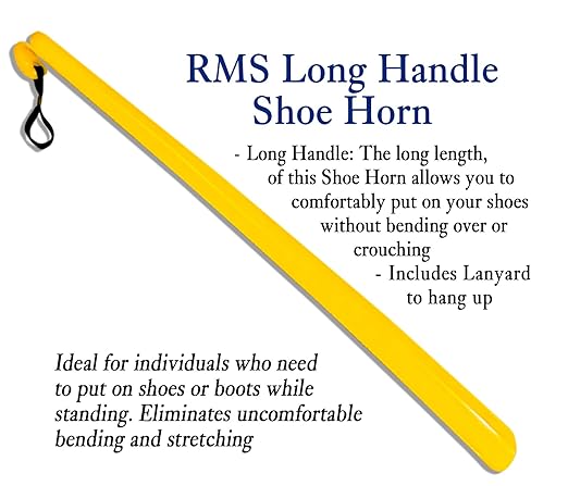 RMS Economy 4 Piece Set Hip Kit - Ideal for Recovering from Hip Replacement, Knee or Back Surgery, Mobility Tool for Moving and Dressing (26 Inch Reacher)