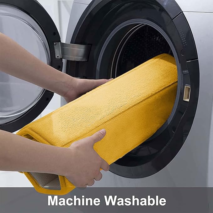 Buganda Memory Foam Bath Mat, 55" x 24", Ultra Soft and Non-Slip Bathroom Rugs, Water Absorbent and Machine Washable Bath Rug Runner for Bathroom, Shower, and Tub, Yellow