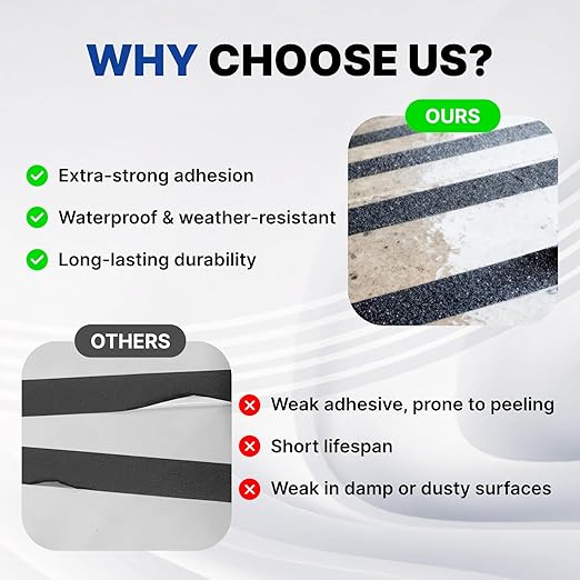 NORTHSKY Olympia 4 Inch x 60 Foot Anti Slip Tape, 45-Grit Friction, Non-Slip Traction Grip for Stairs, Waterproof Grip Tape Safety Non Skid Tape for Steps Anti-Slip Traction Tape Black