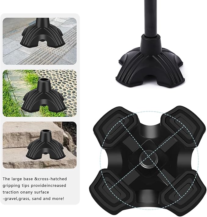 Elegant Walking Cane for Women, Foldable & Adjustable Cane for Seniors with Self-Standing Tip | Lightweight Mobility Aid for Stability & Balance Support