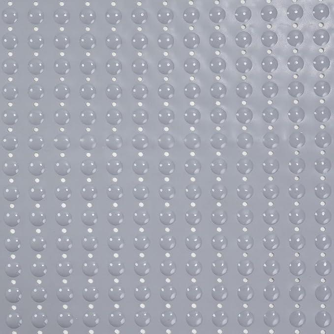 ENKOSI Extra Large Square Non Slip Shower Mat - 31 x 31-inch XL Bathroom Shower Mat - Square Shower Matts for Shower Stall Floors - Secure Suction Cups and Drain Holes (31x31 Grey)