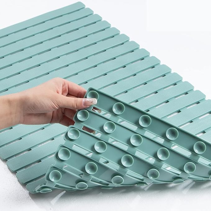 Bathtub Mat Non Slip - Sheepping Shower Mat Machine Washable Anti Slip Bath Mat for Tub, Quick Drain Tub Mat with Suction Cups for Bathroom