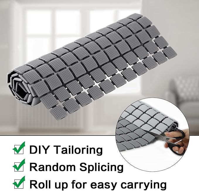 Non Slip Massage Bathtub Mat,Shower Mat Non Slip 33.4 x 15.7 Inch Large Size with Suction Cups and Drain Holes Bath Mat for Tub