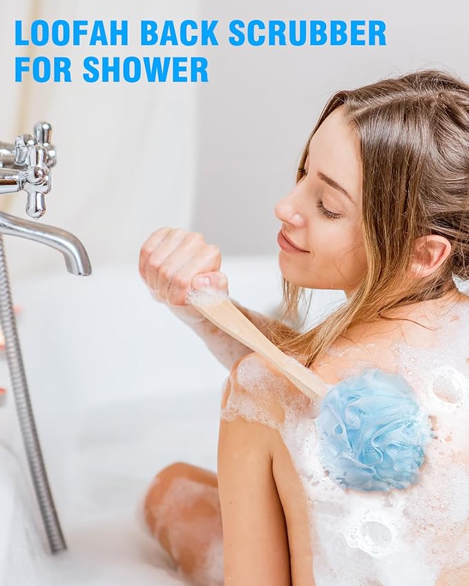 Kekoy 8 in 1 Hip Kit, Seniors Total Hip Replacement After Surgery with 36" Grabber Reacher Tool, Sock Aid Device, Leg Lifter, Long Handle Shoe Horn, Bath Sponge, Telescoping Back Scratcher(Blue)