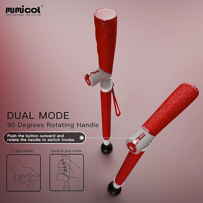 Canes for Women for Stability, Walking Cane for Men, Folding Canes for Women Adjustable for Travel, Dual Modes Handle (Sticks or Canes) with Daily Pill Box