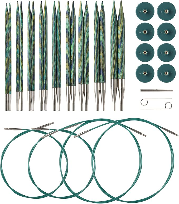 Knit Picks Options Wood Interchangeable Knitting Needle Set - US 4-11 (Caspian)