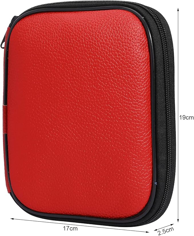 Looen 57 pcs Aluminum Circular Knitting Needles Set with Ergonomic Handles,13 Size Interchangeable Crochet Needles with Storage Case for Small Project (Style 1 New Red)