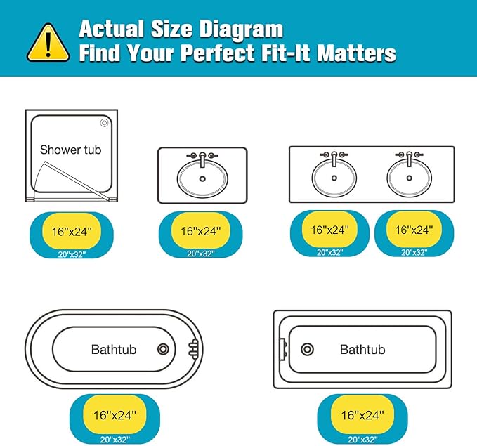 Beach Theme Non-Slip Washable Bath Rug | Soft Adorable Ocean Decor for Bathroom, Living Room, Bedroom & Gifts 16"*24"