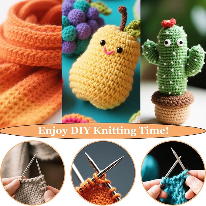 Hobekoee Circular Knitting Needle 40 inch (100cm),Size US 15 (10.0mm) Stainless Steel Round Knitting Needles for Smoothly Knit Blanket,Sweater,Coaster,Socks