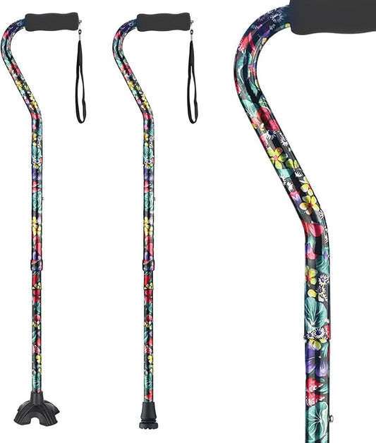 Elegant Walking Cane for Women, Foldable & Adjustable Cane for Seniors with Self-Standing Tip | Lightweight Mobility Aid for Stability & Balance Support