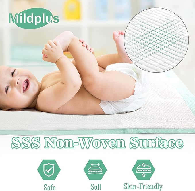 100 Count Disposable Bed Pads , 30x36 Inch Extra Large Incontinence Underpads | Heavy Absorbency 90 Grams Pee Pads for Adult, Senior, Baby & Pet Care (No Adhesive)