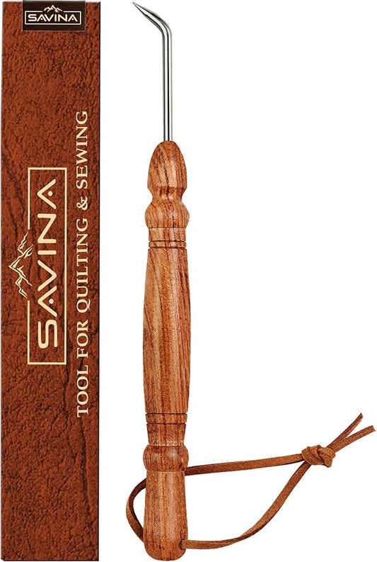 Savina Knitting Loom Hook Accessories for DIY and Crochet. Handcrafted Wooden Handle & Designed for Knitters Need. Knitting Tool for Making Hats, Scarves, Socks & Sweaters