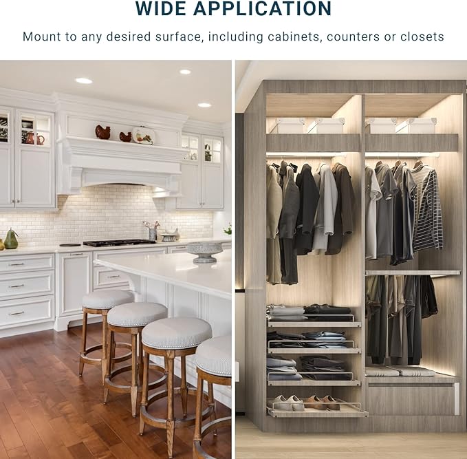 PARMIDA LED Swivel Under Cabinet Lighting, Hardwired or Plug-in Installation, 32 Inch, 18W, 5CCT Color Selectable - 2700K/3000K/4000K/5000K/6000K, Rotatable Lens, Dimmable, Linkable, 120V, 1440LM, ETL