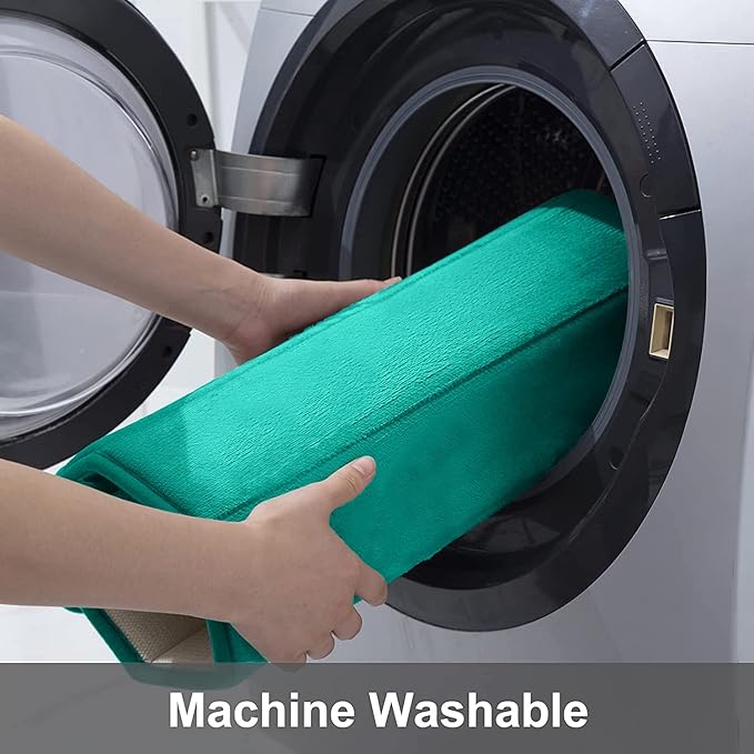 Buganda Memory Foam Bath Mat, 30" x 20", Ultra Soft and Non-Slip Bathroom Rugs, Water Absorbent and Machine Washable Bath Rug for Bathroom, Shower, and Tub, Teal