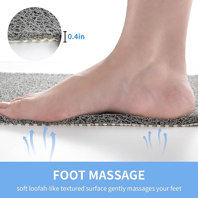 Non Slip Bathtub Mat,Anti Slip Shower Mat,Fast Drying Bath Tub Mats,Foot Scrubber Mat,Anti Slip Mat for Tub,Floor,Bathroom,Home,Kitchen,Hotel